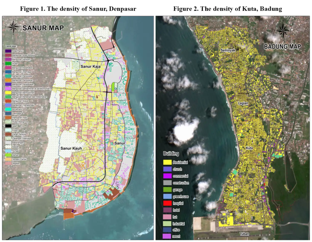 Density Comparison Sanur vs Kuta