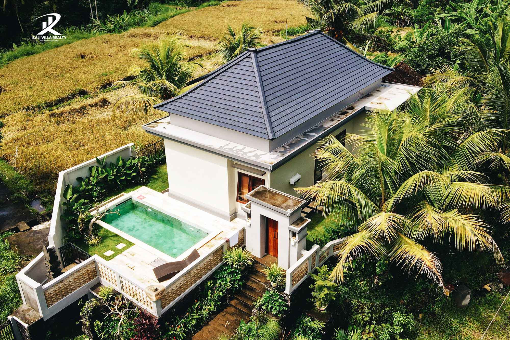 Ricefield View 2 Bedroom Villa for Sale Leasehold in Bali Ubud