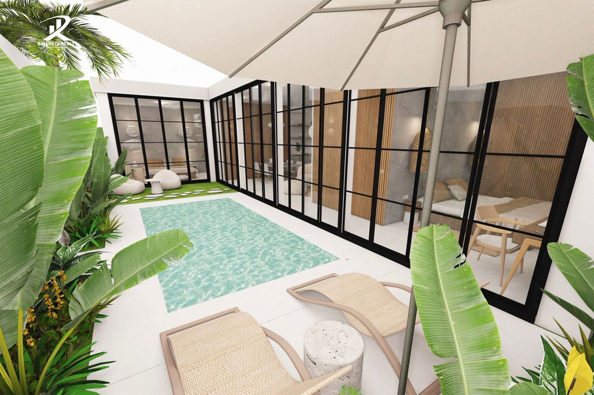 Off-Plan Ricefield View 2 Bedroom Villa for Sale Leasehold in Bali Ubud