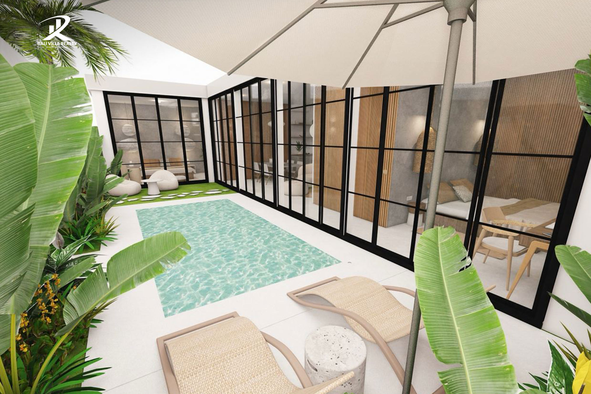 Off-Plan Ricefield View 2 Bedroom Villa for Sale Leasehold in Bali Ubud