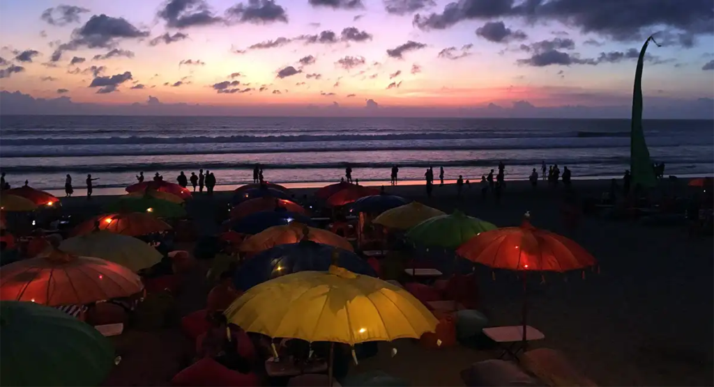 Seminyak Beach at Sunset