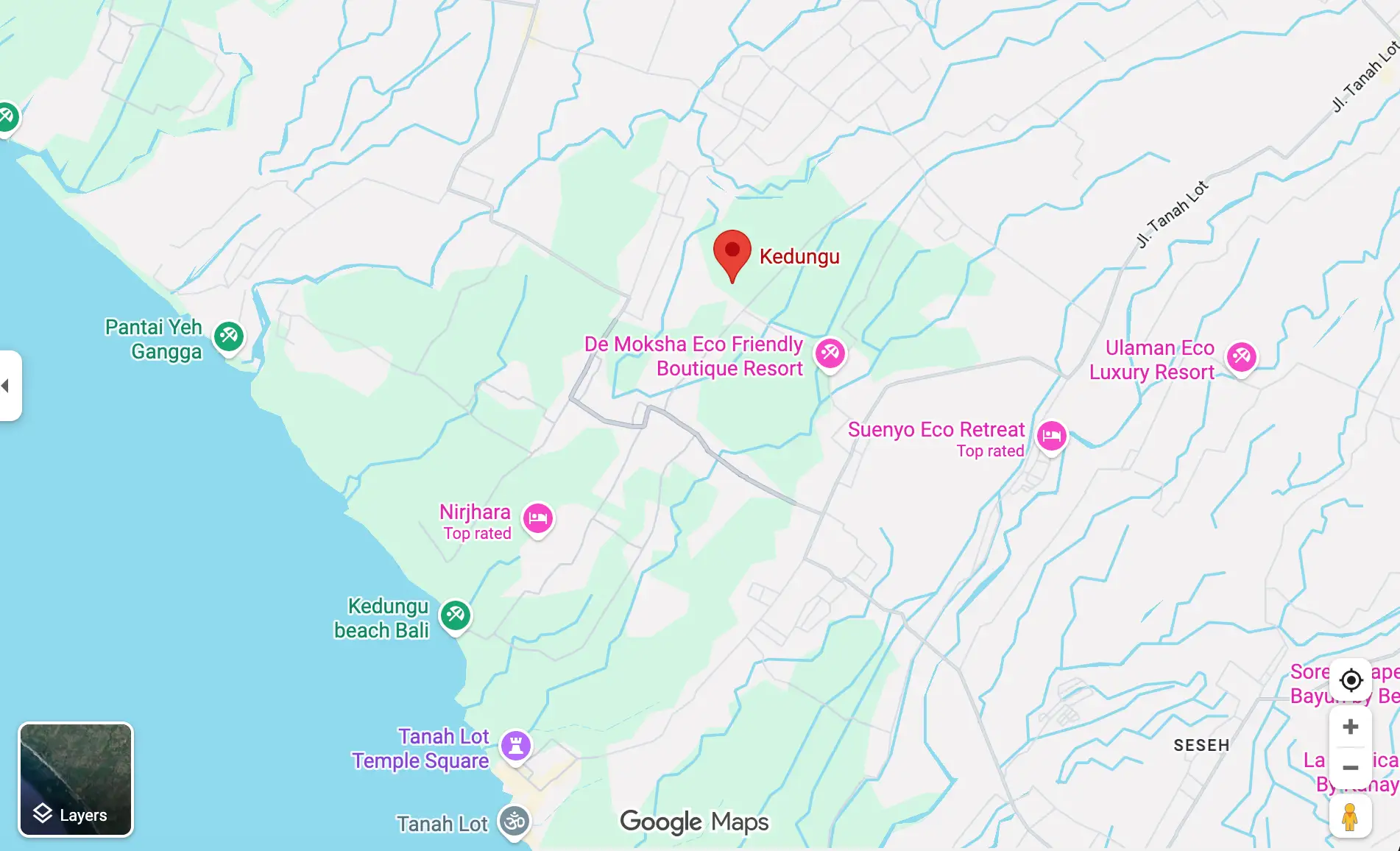 kedungu bali on google maps