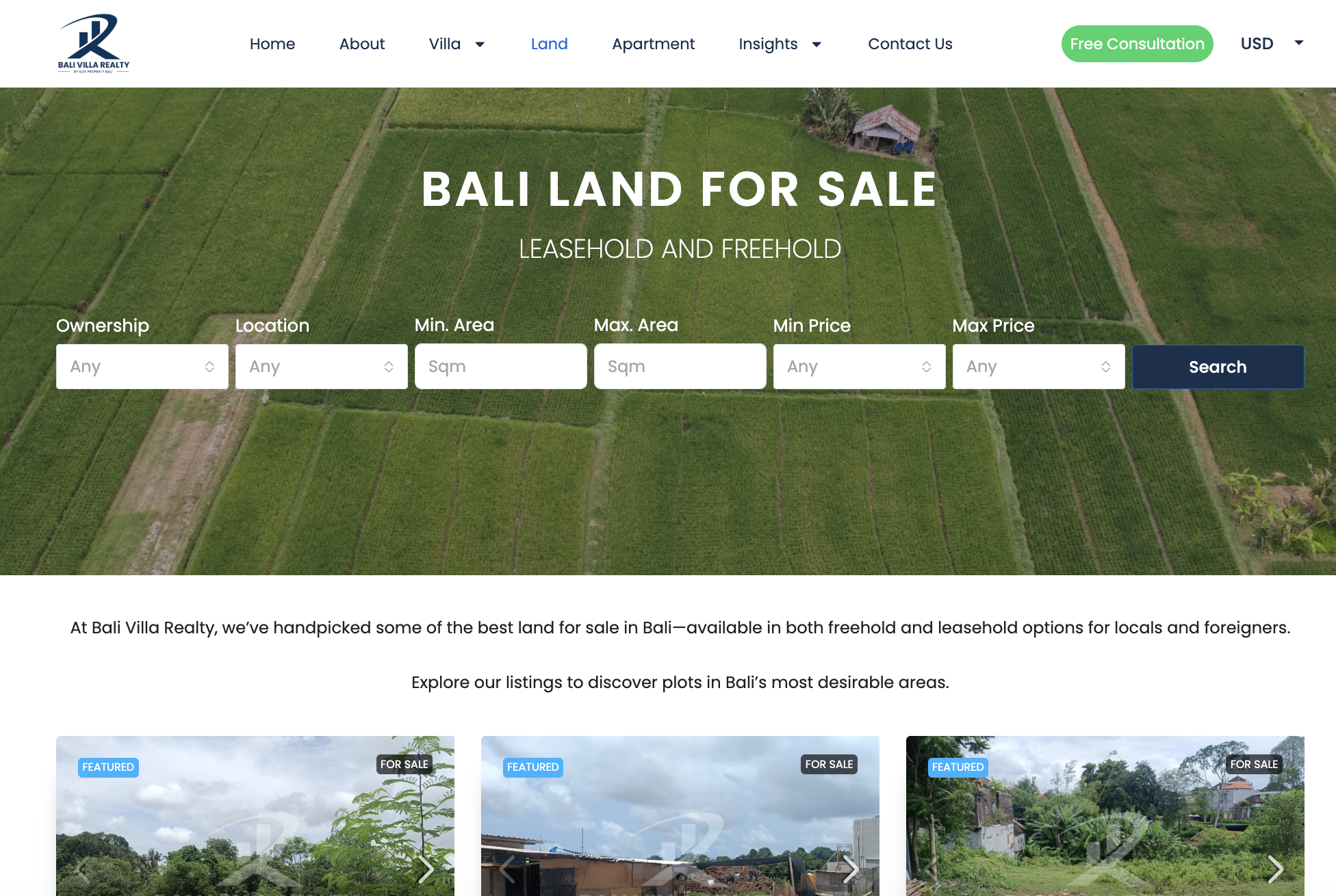 bali land for sale