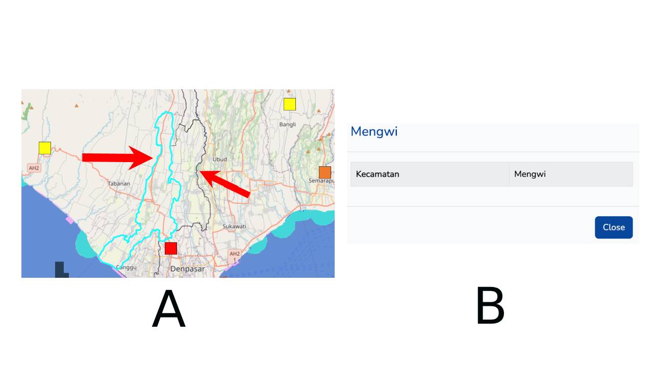 checking bali land on gistaru online map