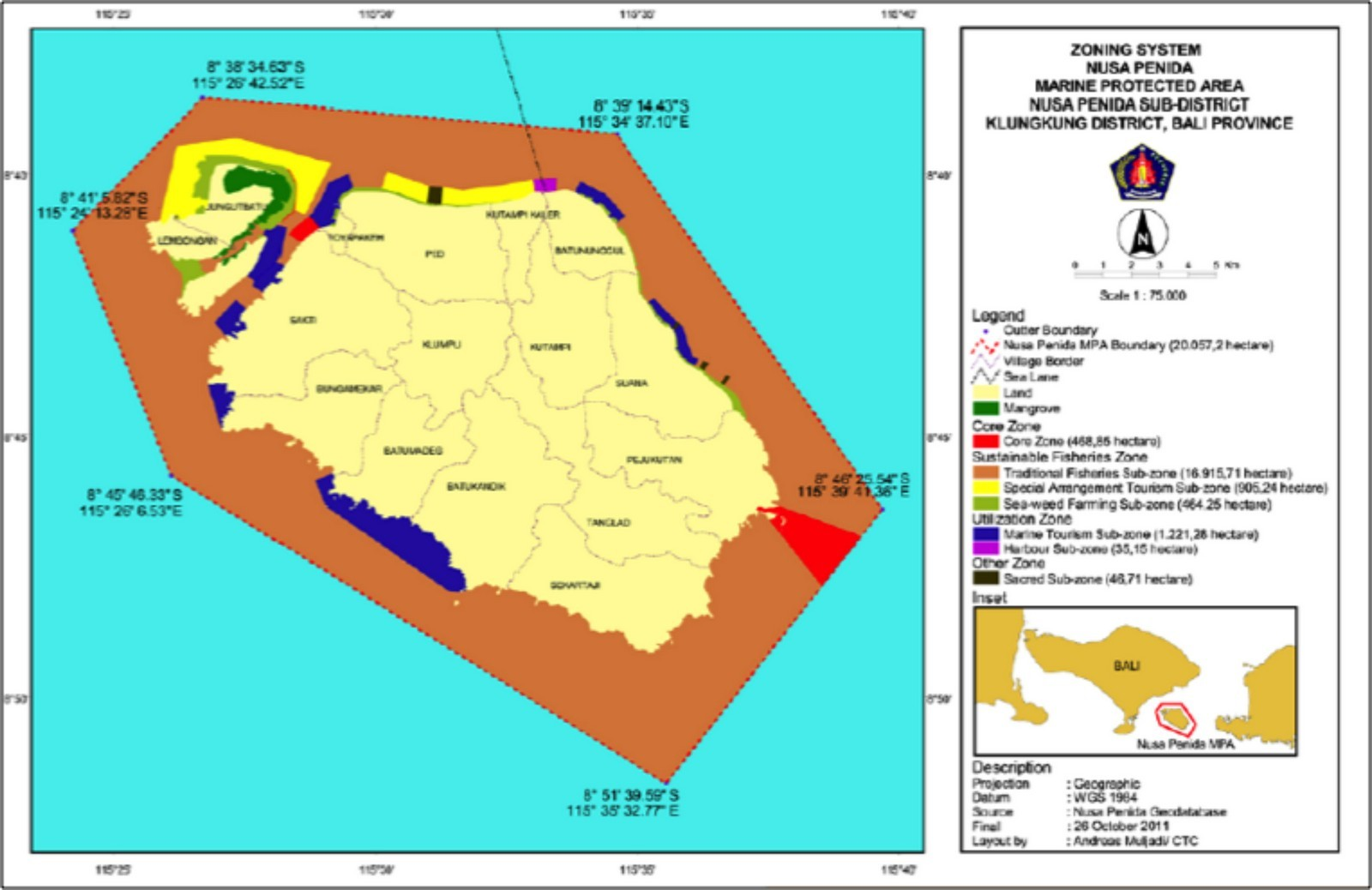Nusa Penida marine protected zones