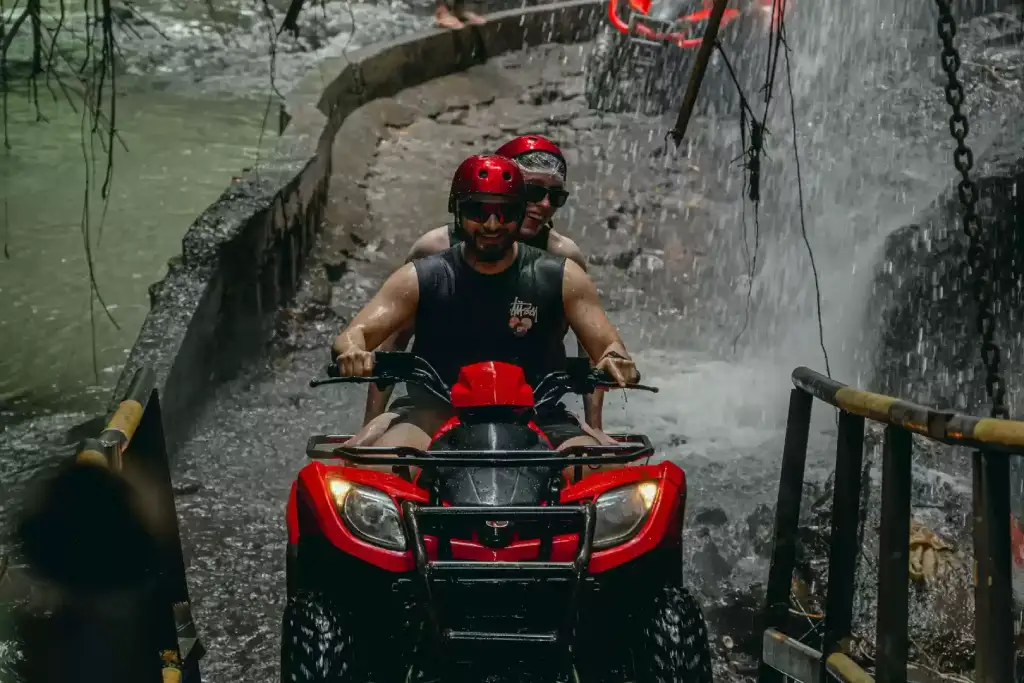 ATV bali during raining