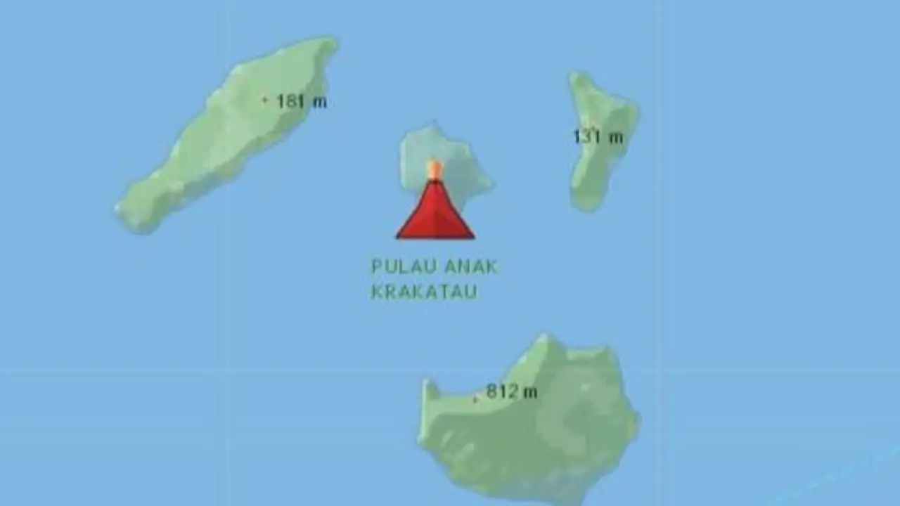 pulau anak krakatau on maps